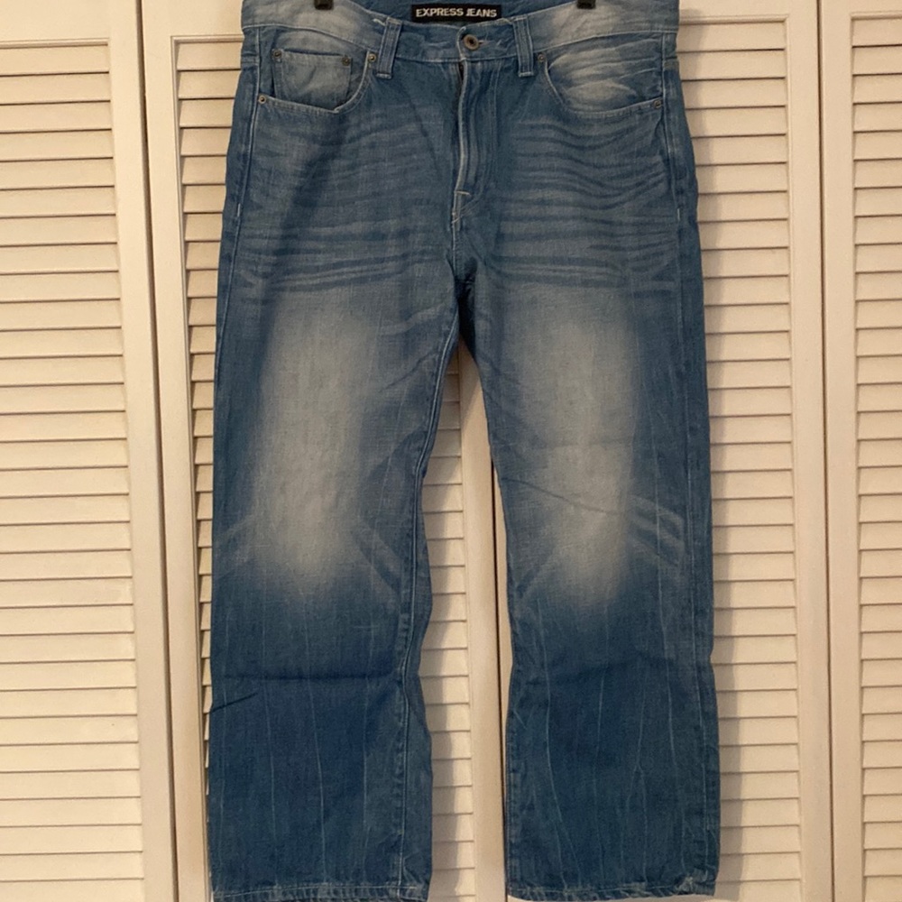 Men’s Express Jeans - Blake Loose Fit, Boot Cut. 36 x 30. Nearly New!
